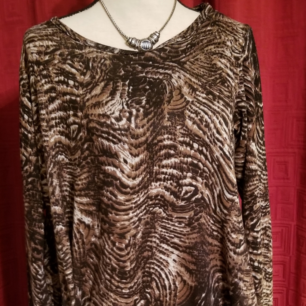 'PrettyYoungThing' Ladies Sz L Animal Print Top